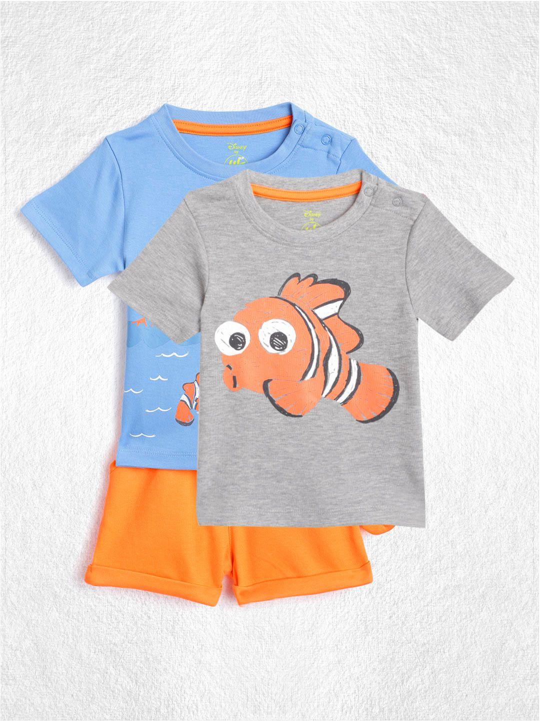 yk disney boys blue & orange finding nemo print clothing set