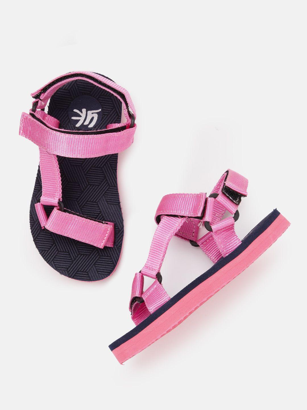 yk girls woven design sports sandals