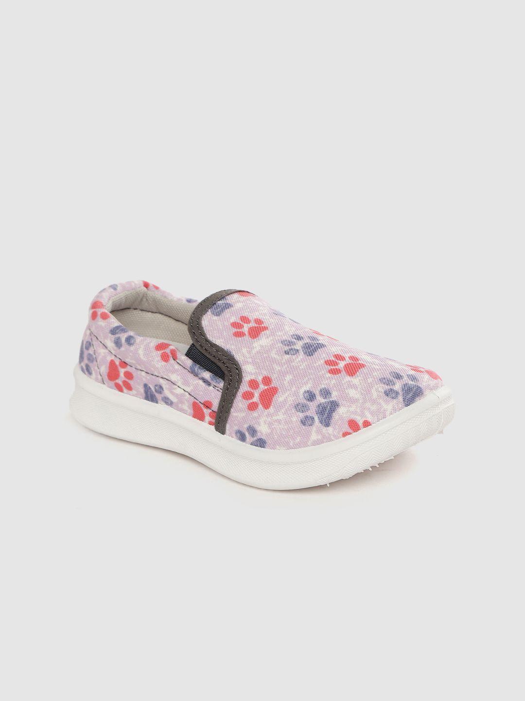 yk kids pink & blue printed slip-on sneakers