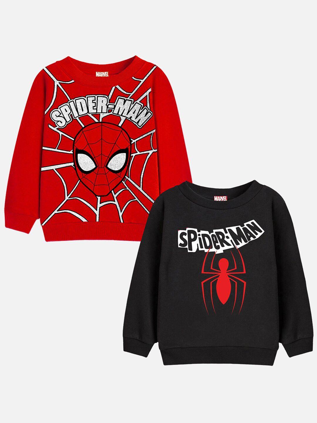yk marvel boys pack of 2 spiderman printed pullover