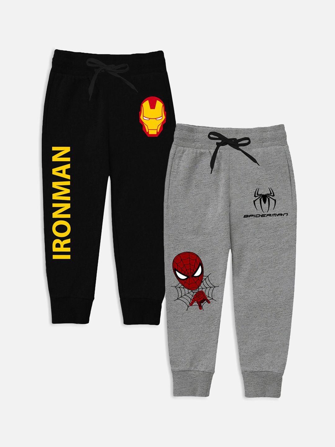 yk marvel boys pack of 2 superhero printed joggers