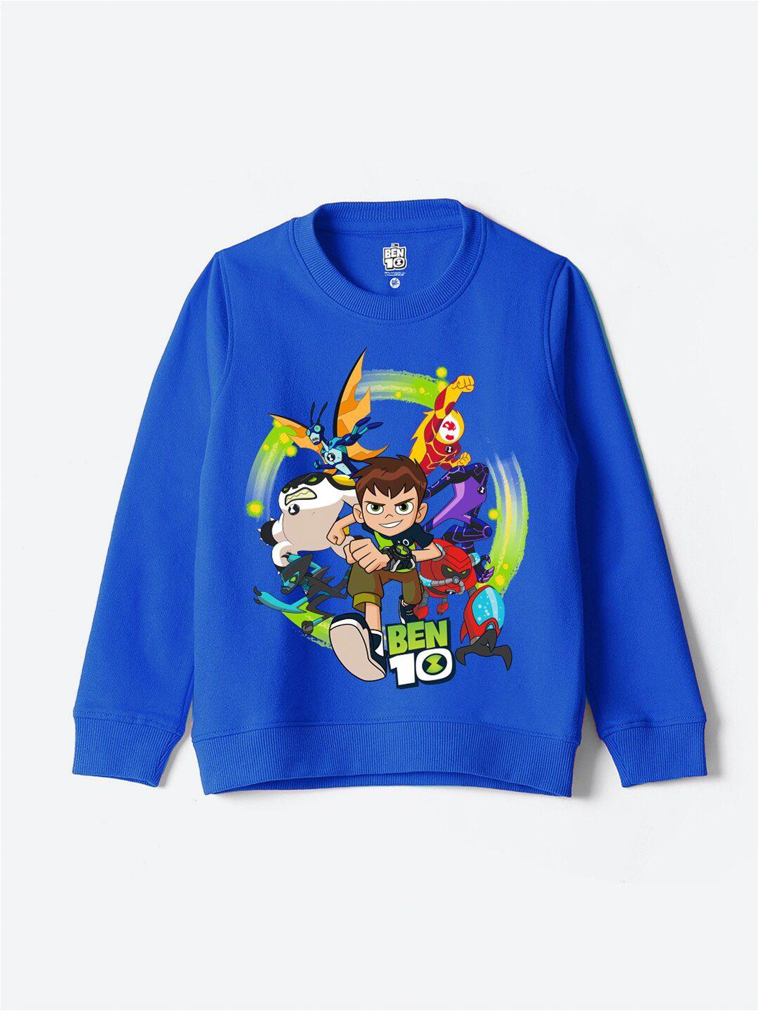 yk warner bros boys ben 10 printed cotton sweatshirt