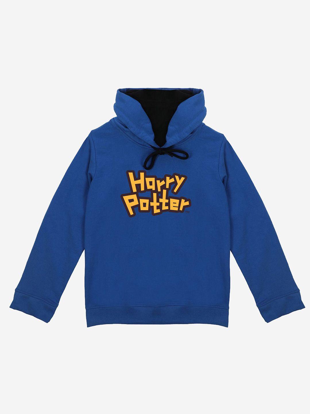 yk warner bros boys blue hooded harry potter sweatshirt