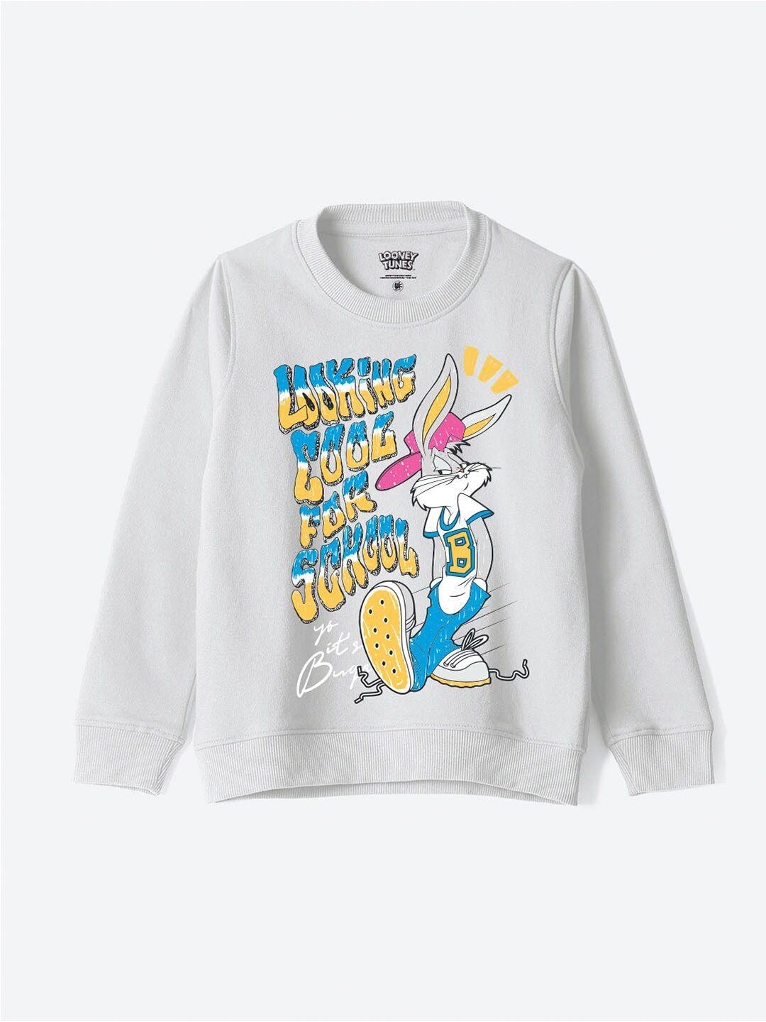 yk warner bros boys bugs bunny printed cotton sweatshirt