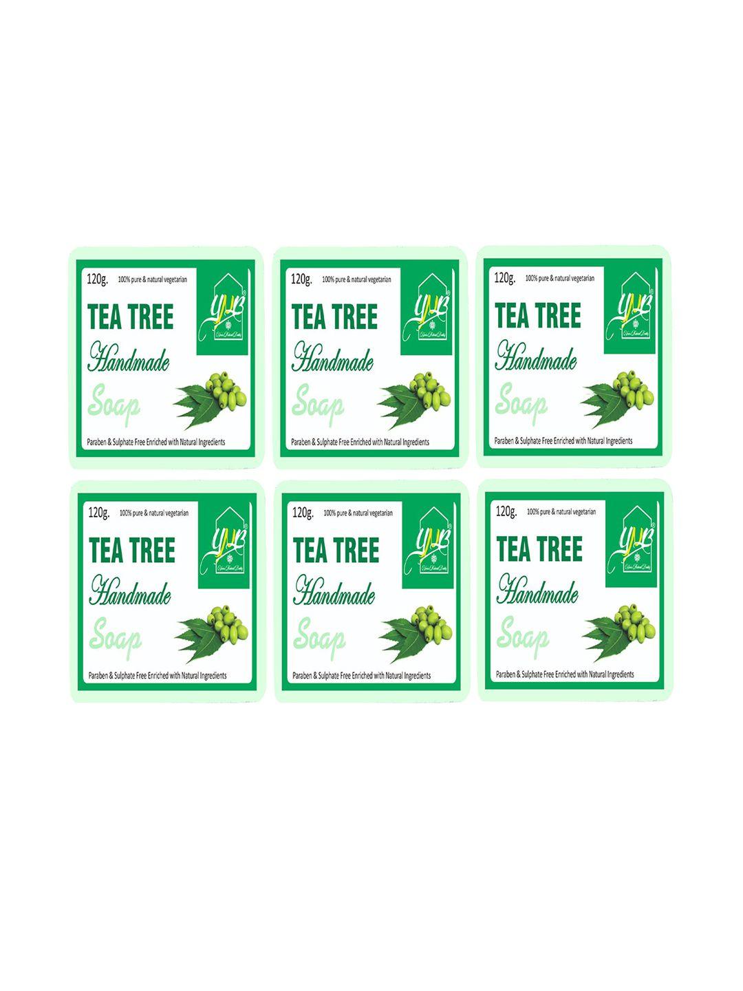 ynb yours natural buddy pack of 6 organic tea tree handmade sls & paraben free soap