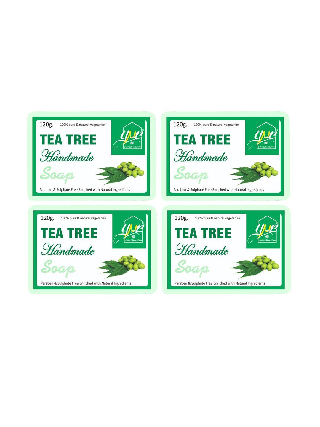 ynb yours natural buddy unisex  green organic tea tree handmade soap pack of 4