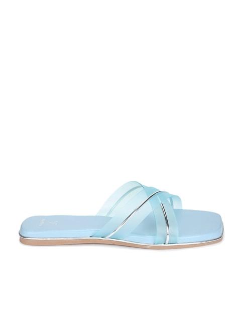 yoho women's sky blue cross strap sandals