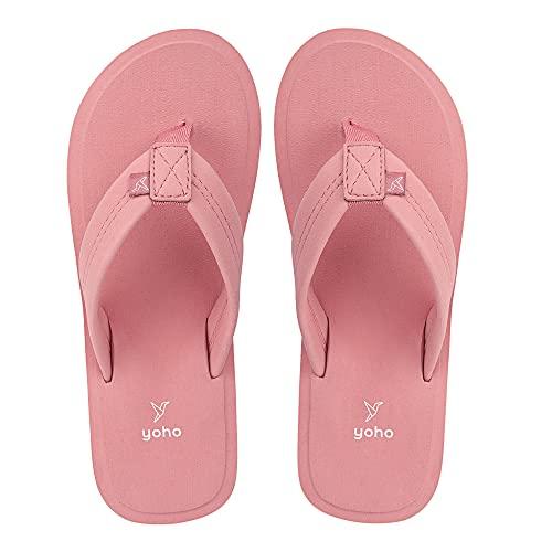 yoho bubble women rose shadow soft slippers | comfortable and stylish flip flop slippers for women in exciting colors | daily use| lightweight | anti skid chappal | bubbles size- 6