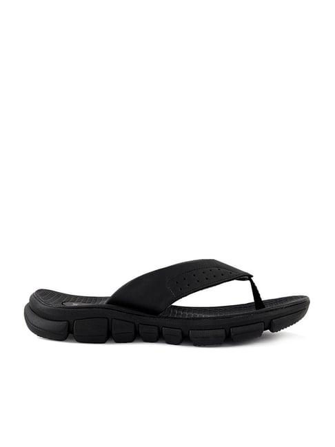 yoho men's arch support breeze black flip flops