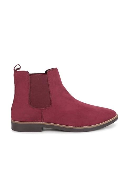 yoho men's burgundy chelsea boots