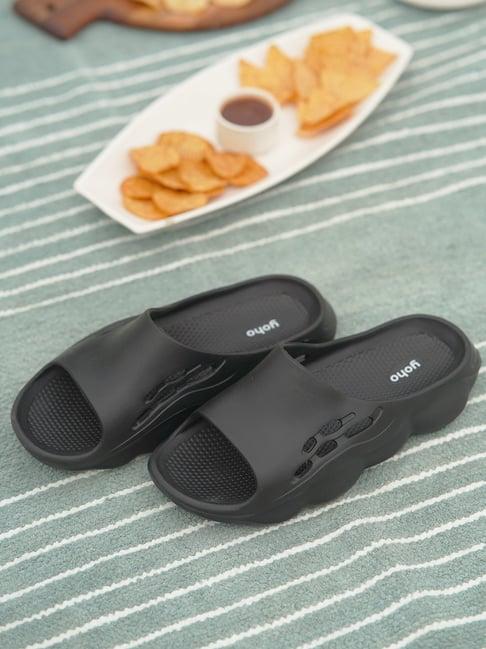 yoho men's dolphy classic black slides