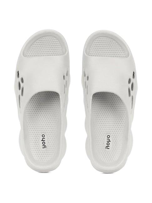 yoho men's dolphy white slides