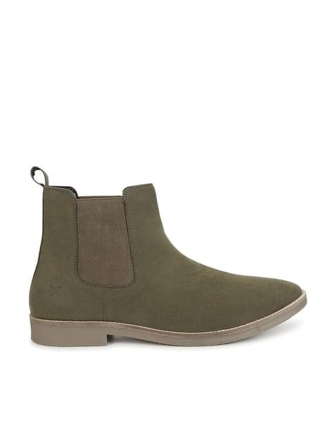 yoho men's olive chelsea boots