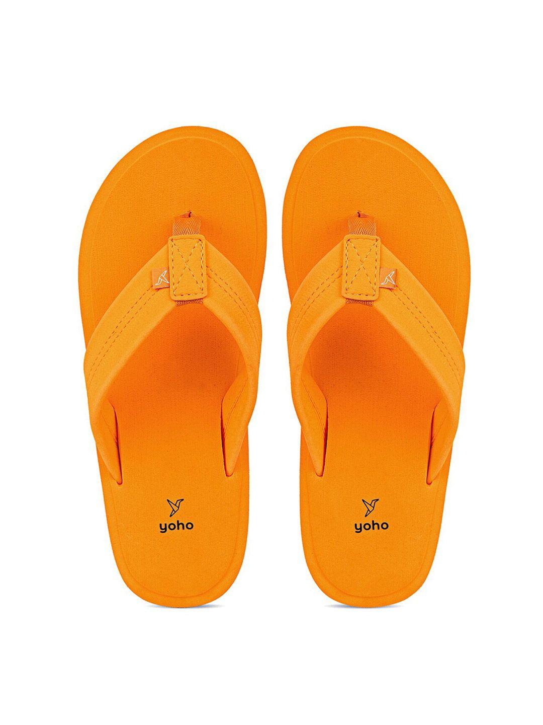 yoho men yellow rubber thong flip-flops