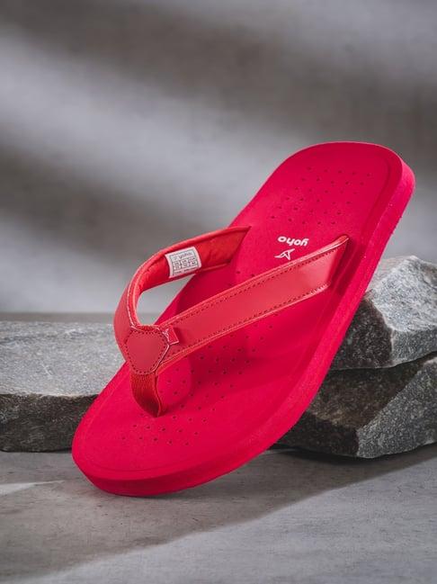 yoho women's arch support red flip flops