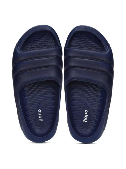 yoho women's dolphy mystery blue slides