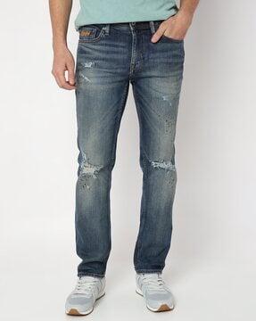 yoshiro heavily washed distressed jeans