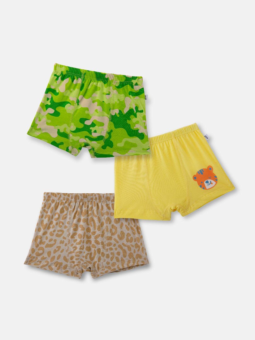 you got plan b boys pack of 3 multicolored printed cotton anti microbial boxers-bb-safari