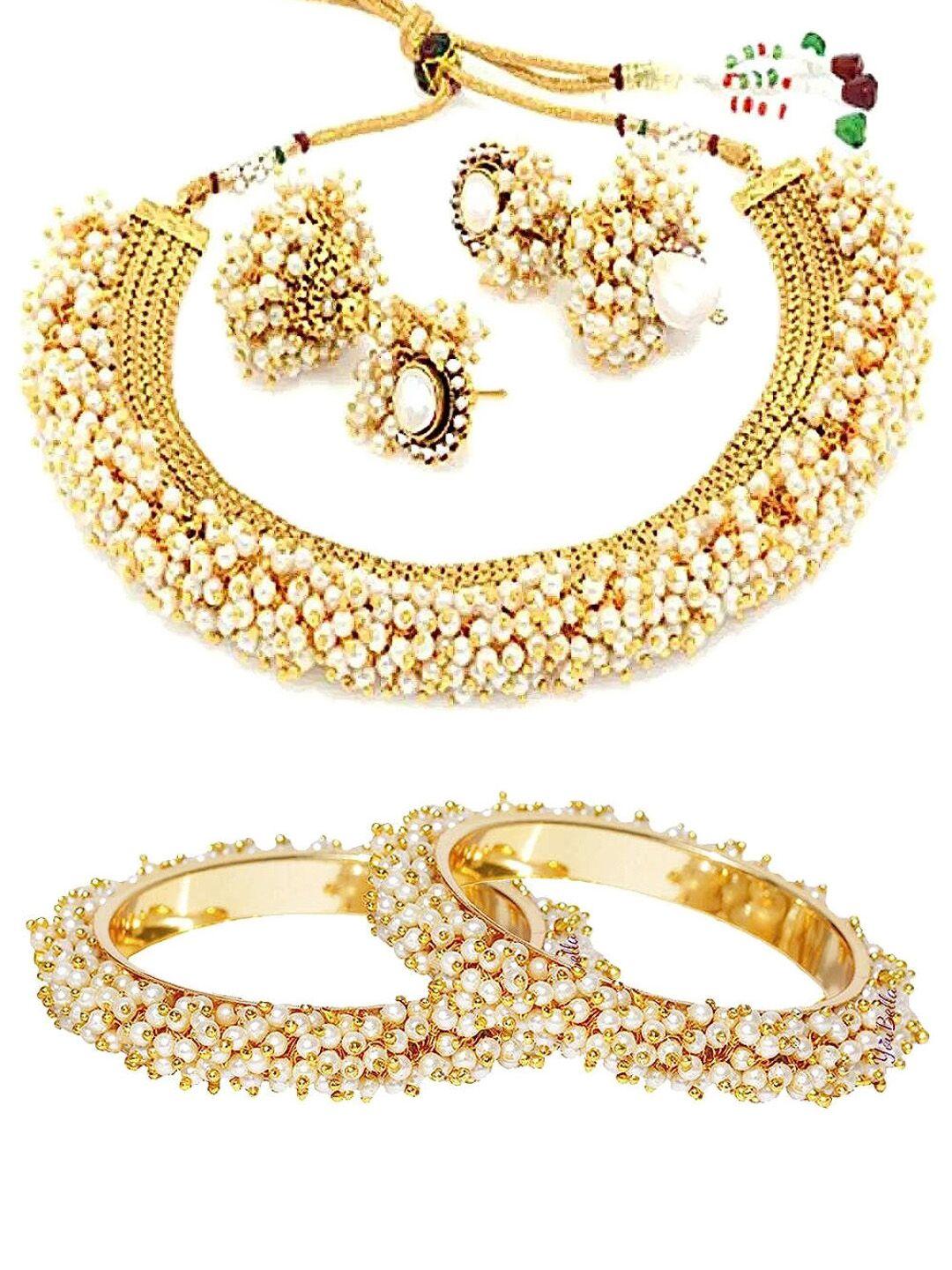 youbella gold-plated beaded jewellery set