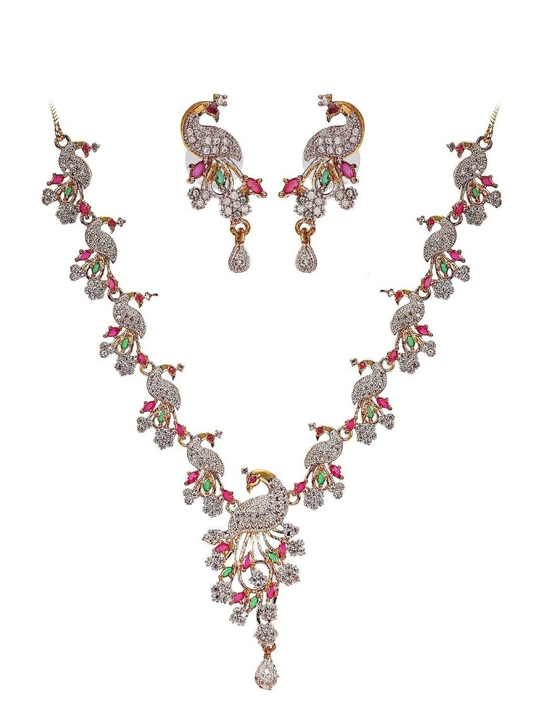 youbella gold-plated stone studded jewellery set