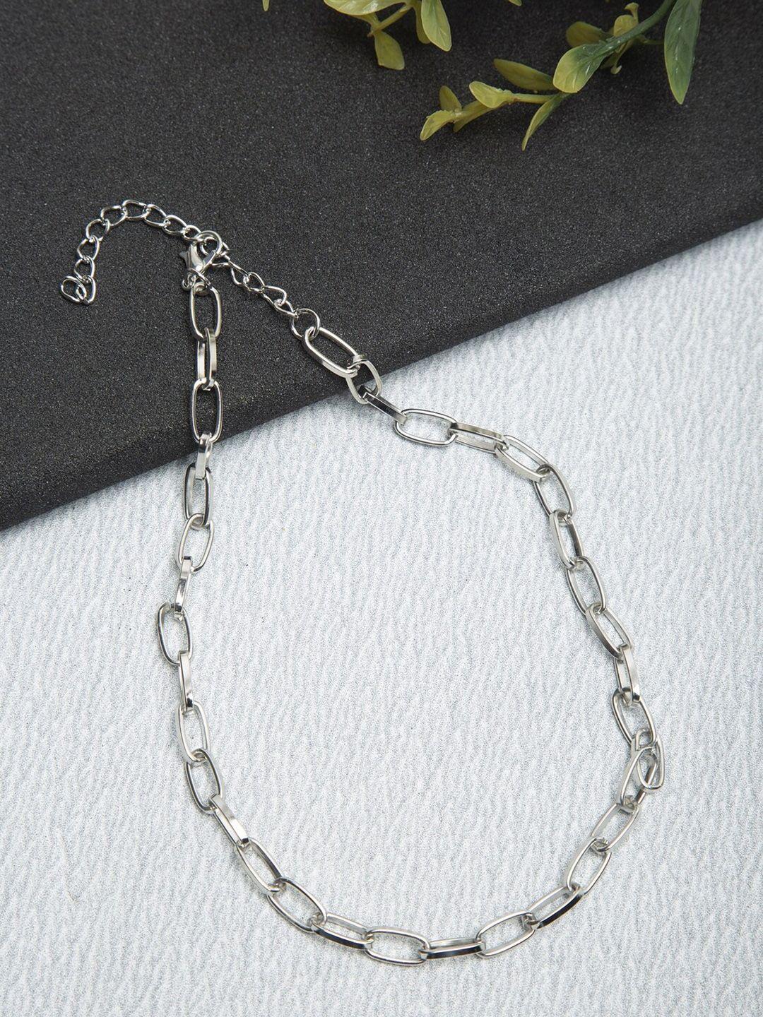 youbella women silver-toned & plated alloy chain