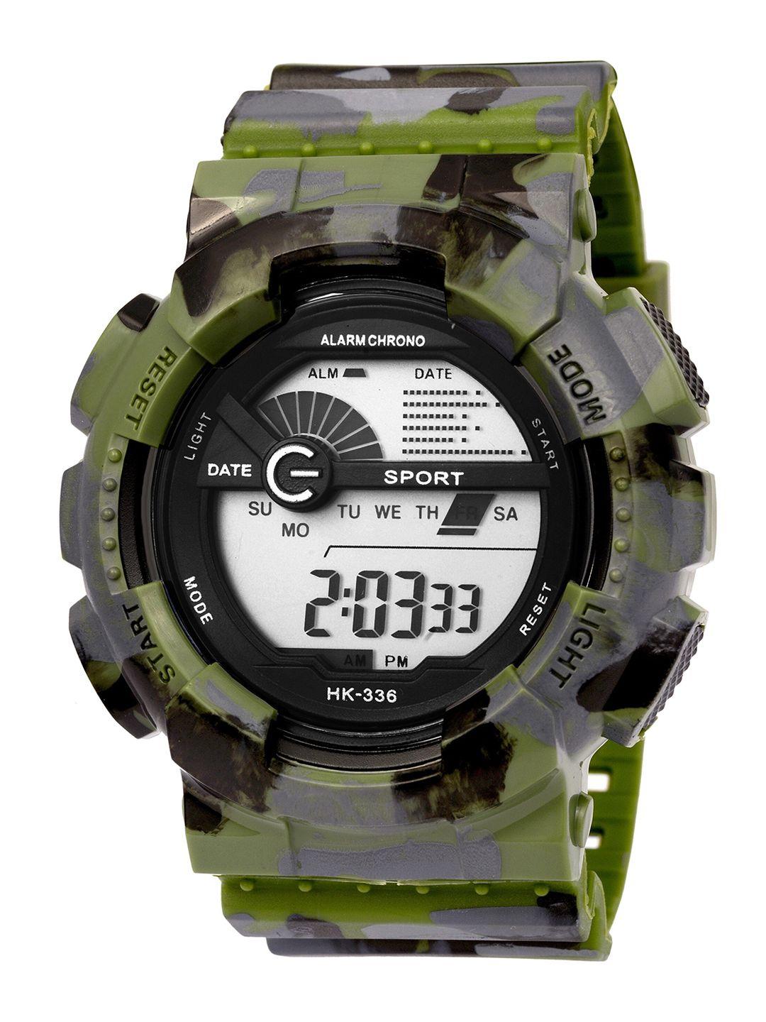 young mission boys grey printed dial & green straps digital watch young mission ym 501 gr