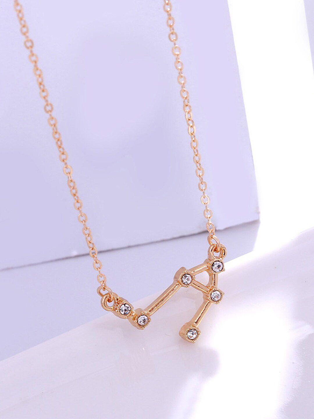 young & forever brass gold-plated necklace