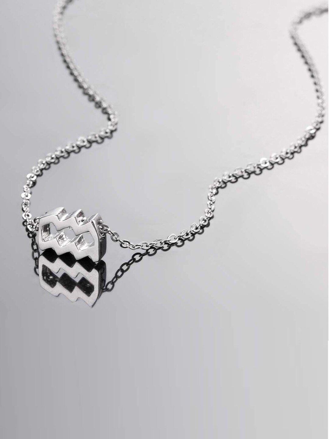 young & forever brass silver-plated necklace