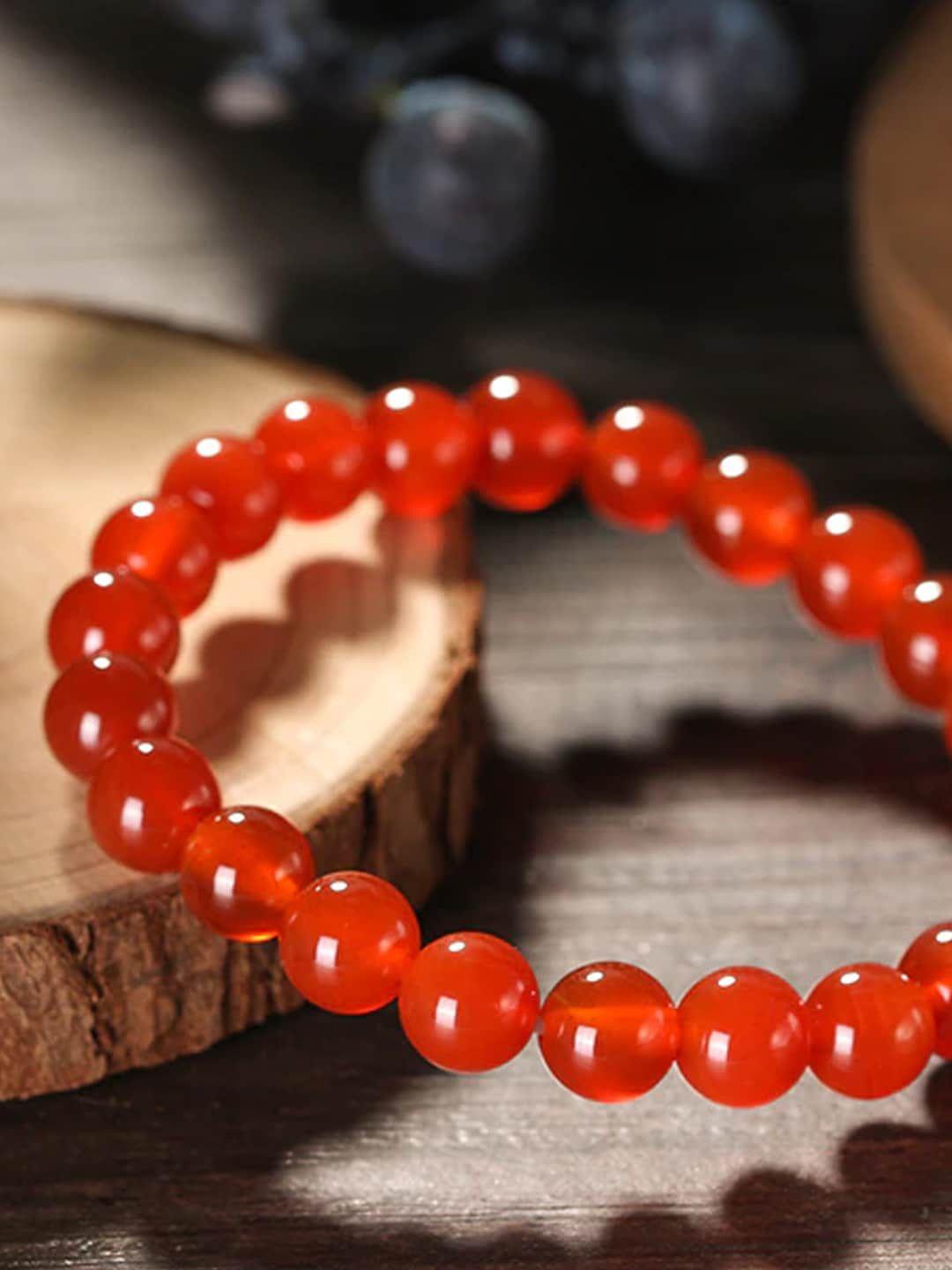 young & forever unisex red brass onyx bracelet