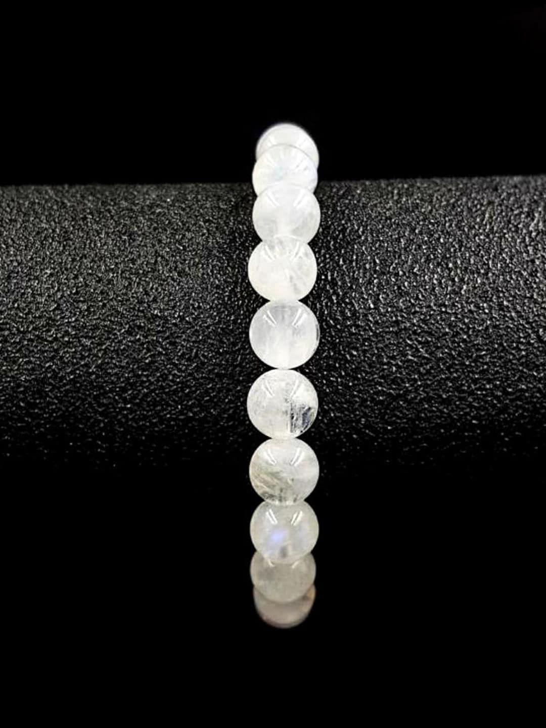 young & forever unisex white brass artificial moonstone bracelet