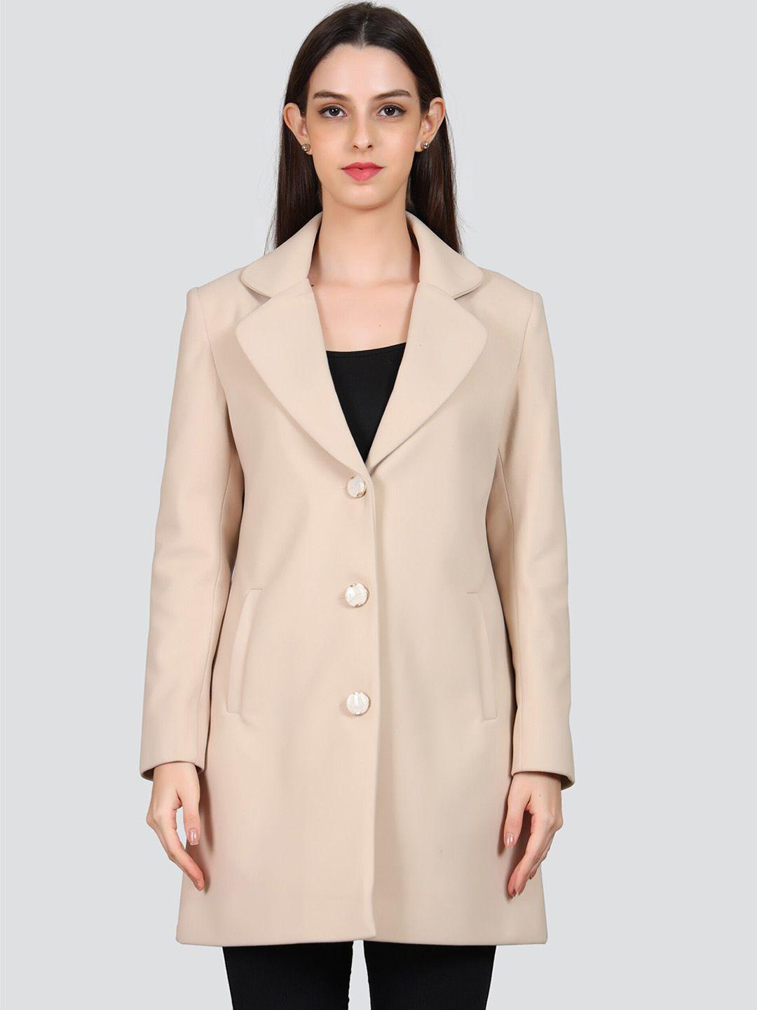 young club classic notched collar overcoat