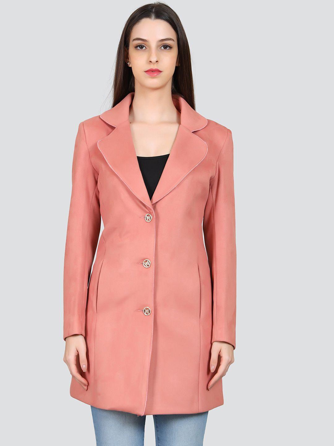 young club classic notched collar overcoat