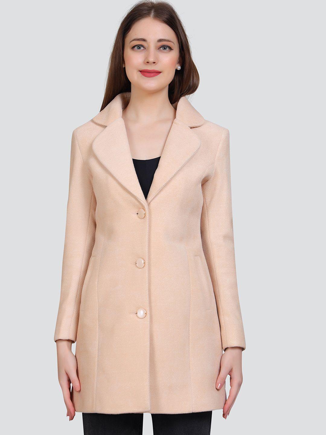 young club classic single-breasted notched lapel pea coat