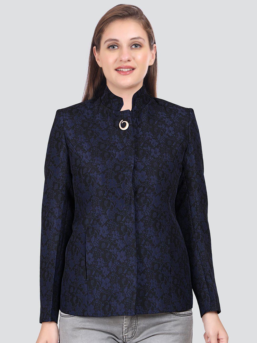 young club classic women floral printed wool regular fit overcoat