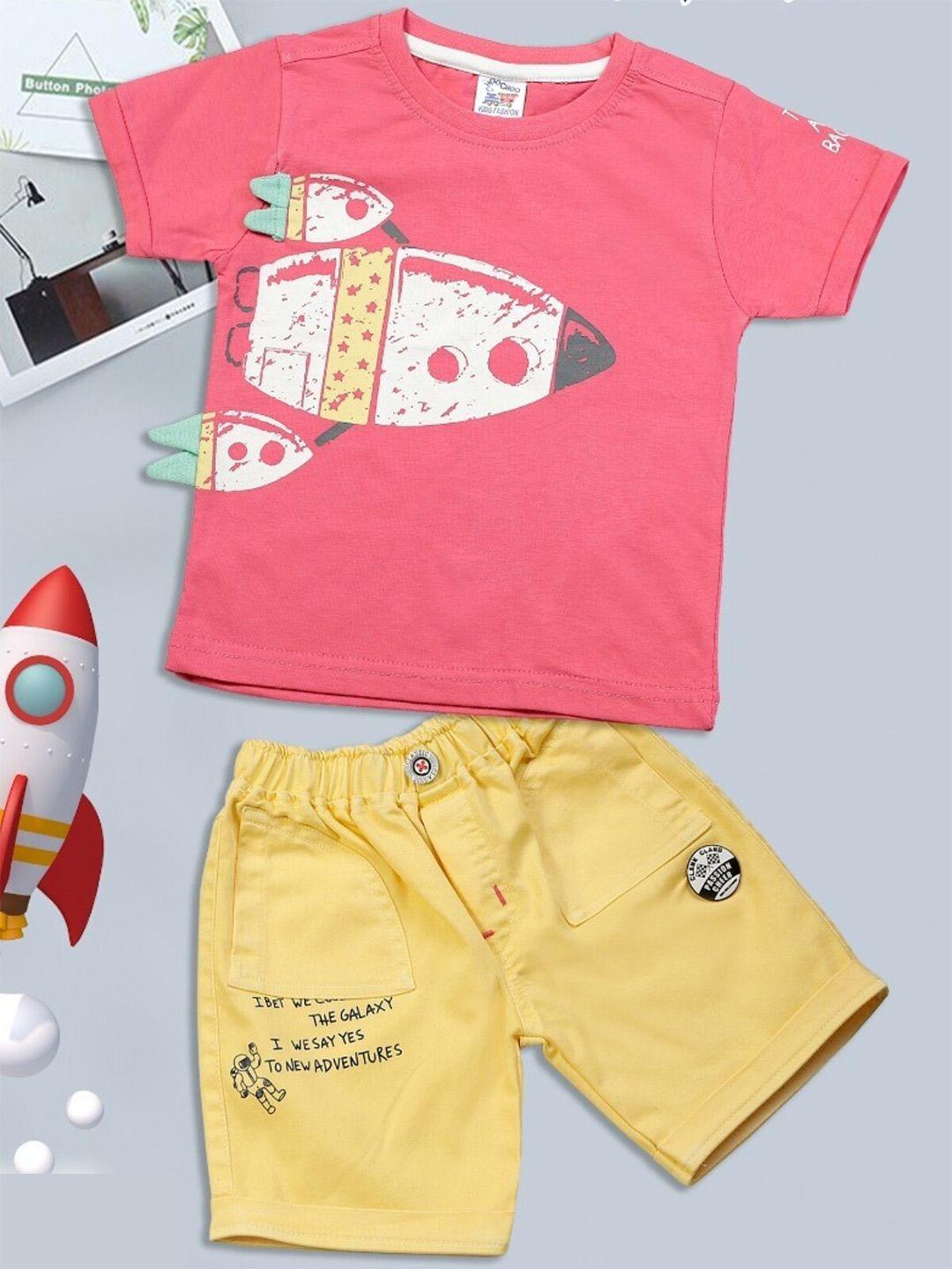 youstylo infants boys printed t-shirt with shorts clothing set