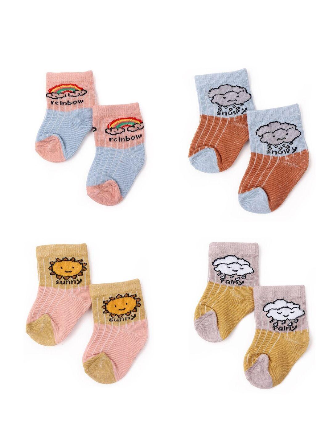 youstylo infants pack of 7 patterned ankle-length socks