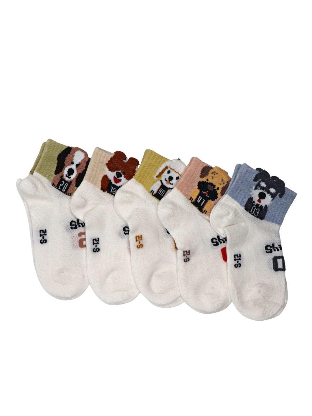 youstylo kids pack of 5 patterned ankle length socks
