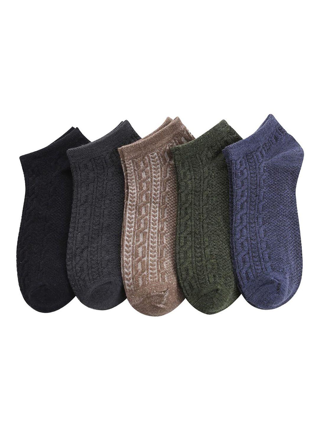 youstylo men pack of 5 ankle-length bamboo sports socks