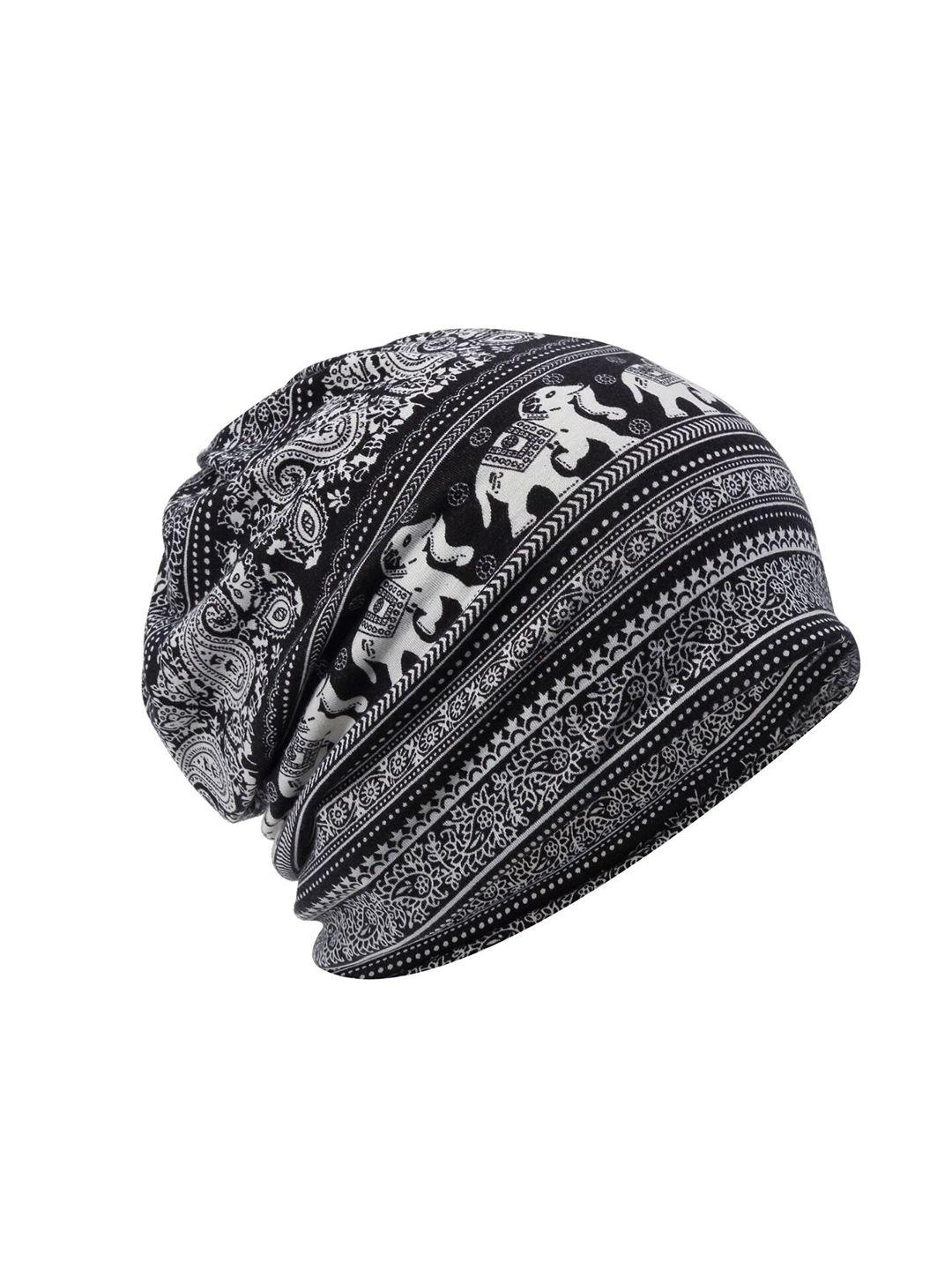 youstylo printed soft cotton slouchy beanie