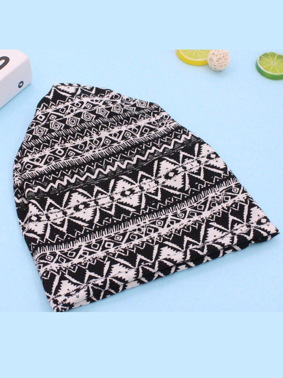 youstylo unisex black & white printed beanie