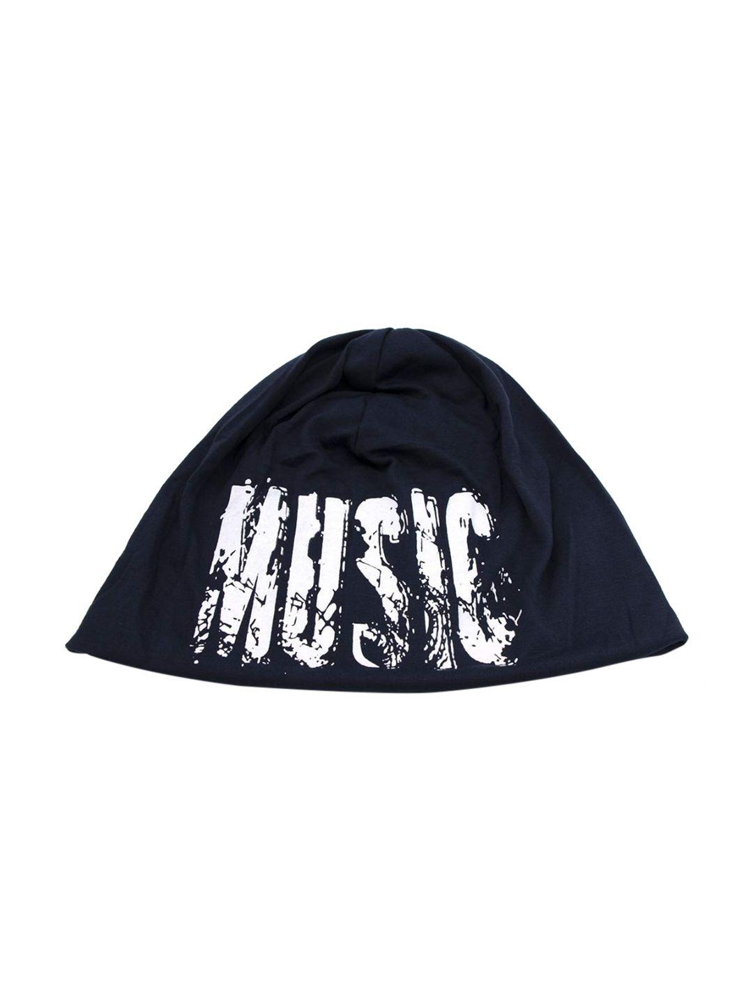 youstylo unisex blue printed cotton beanie