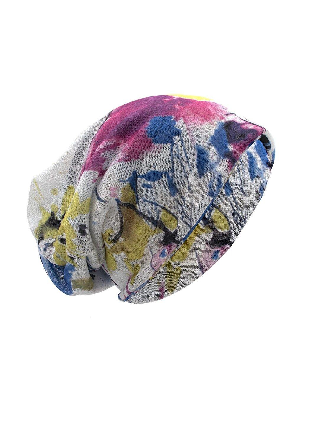 youstylo unisex multicoloured printed cotton beanie