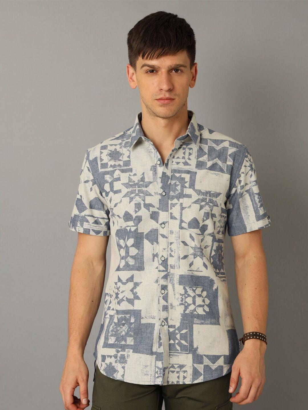 yovish ethnic motifs printed cotton casual shirt