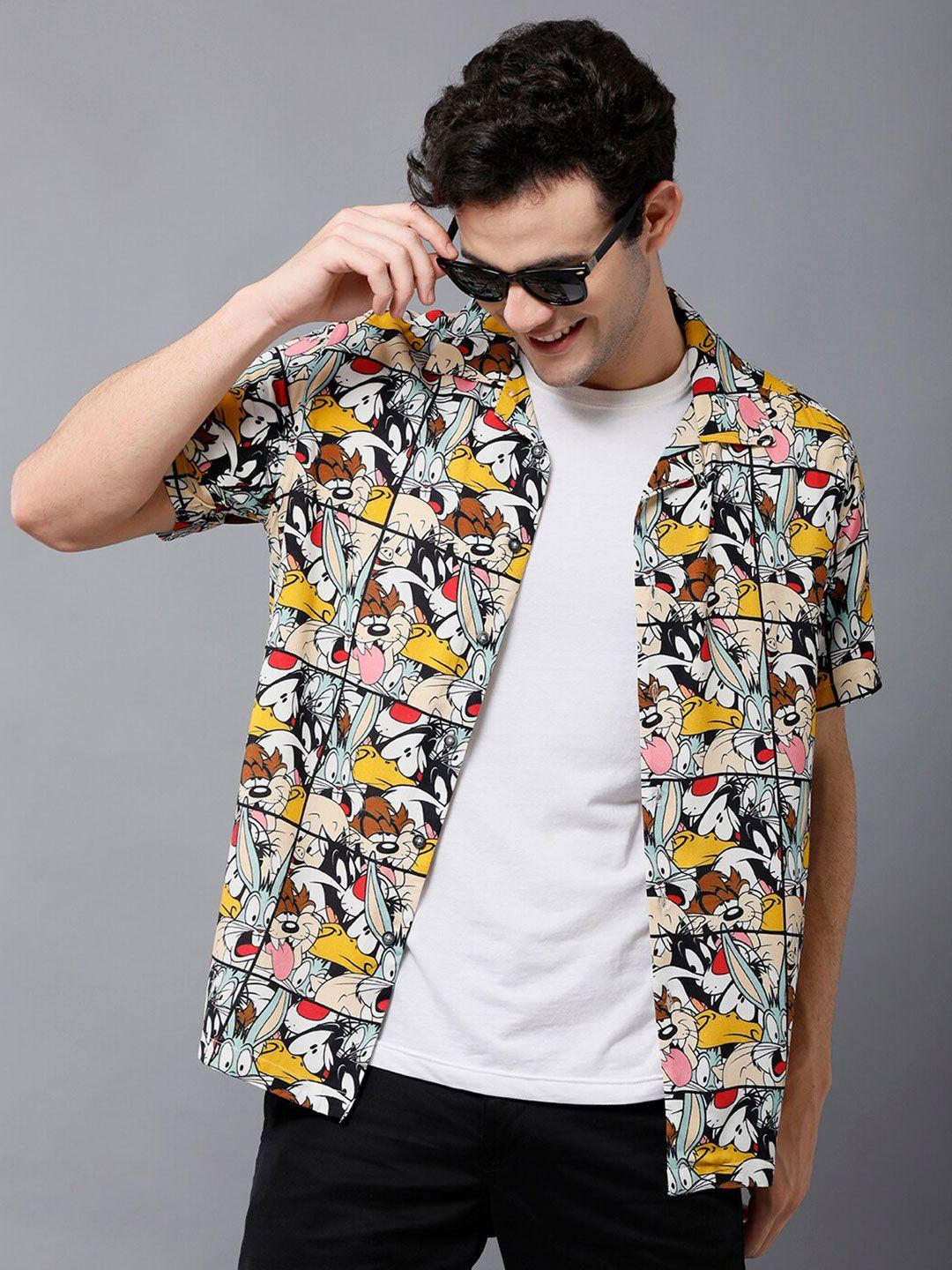 yovish men multicoloured premium floral opaque printed cotton casual shirt