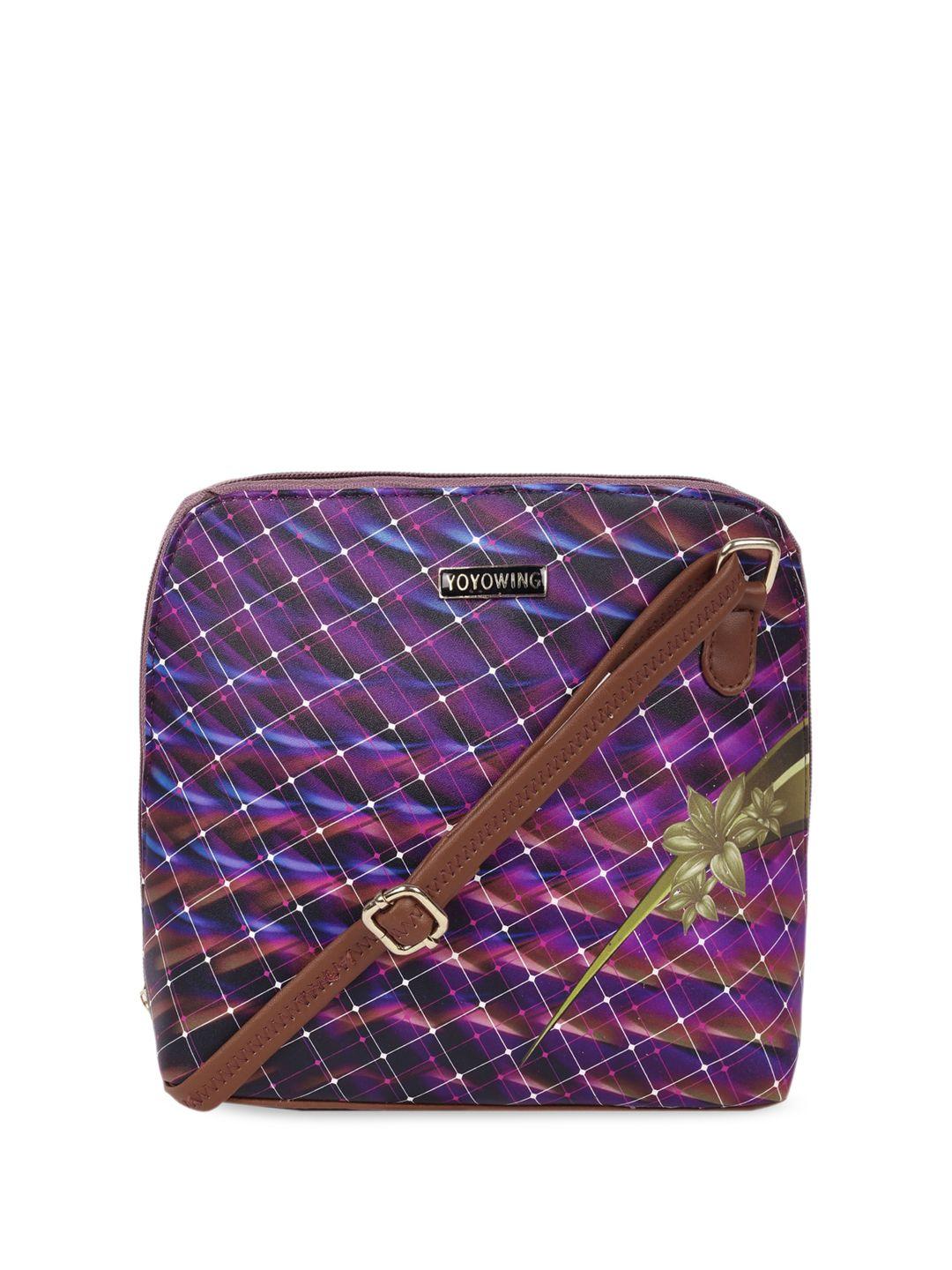yoyowing abstract printed structured sling bag