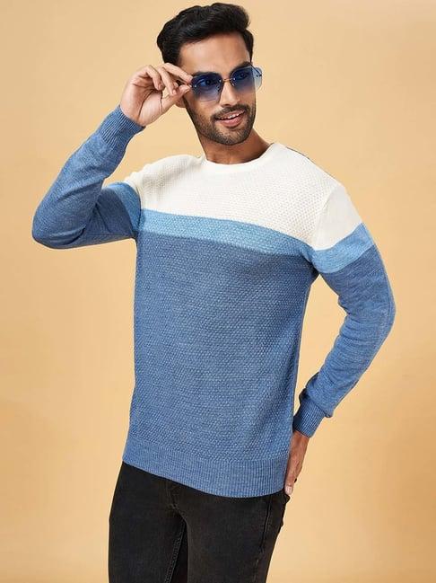 yu by pantaloons blue regular fit sweater