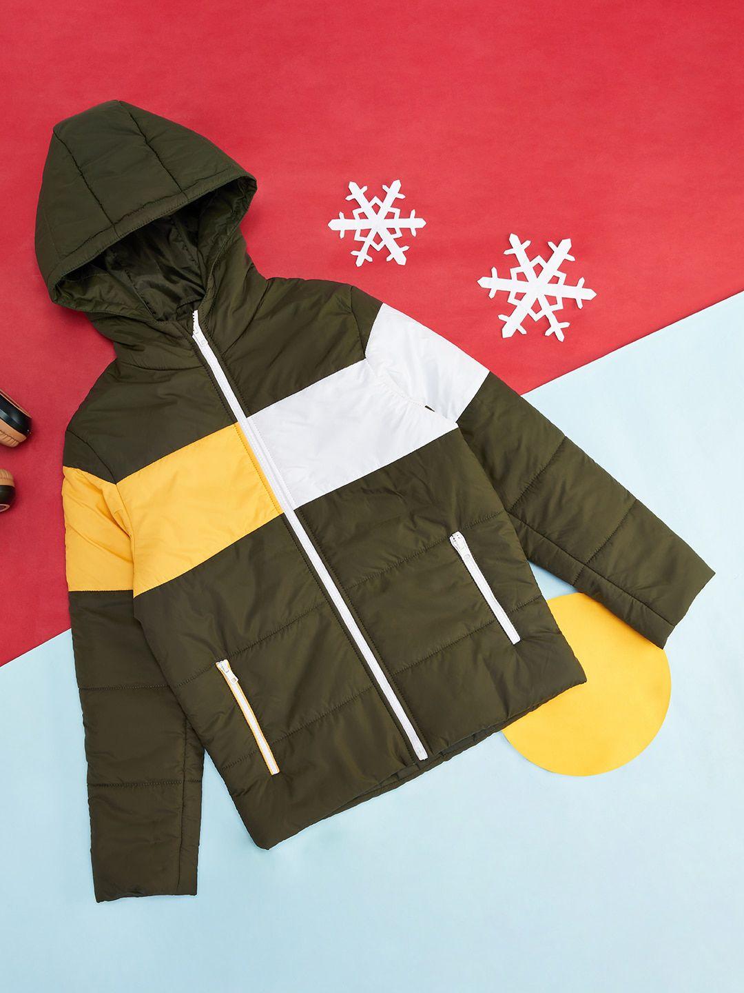 yu by pantaloons boys colourblocked puffer jacket