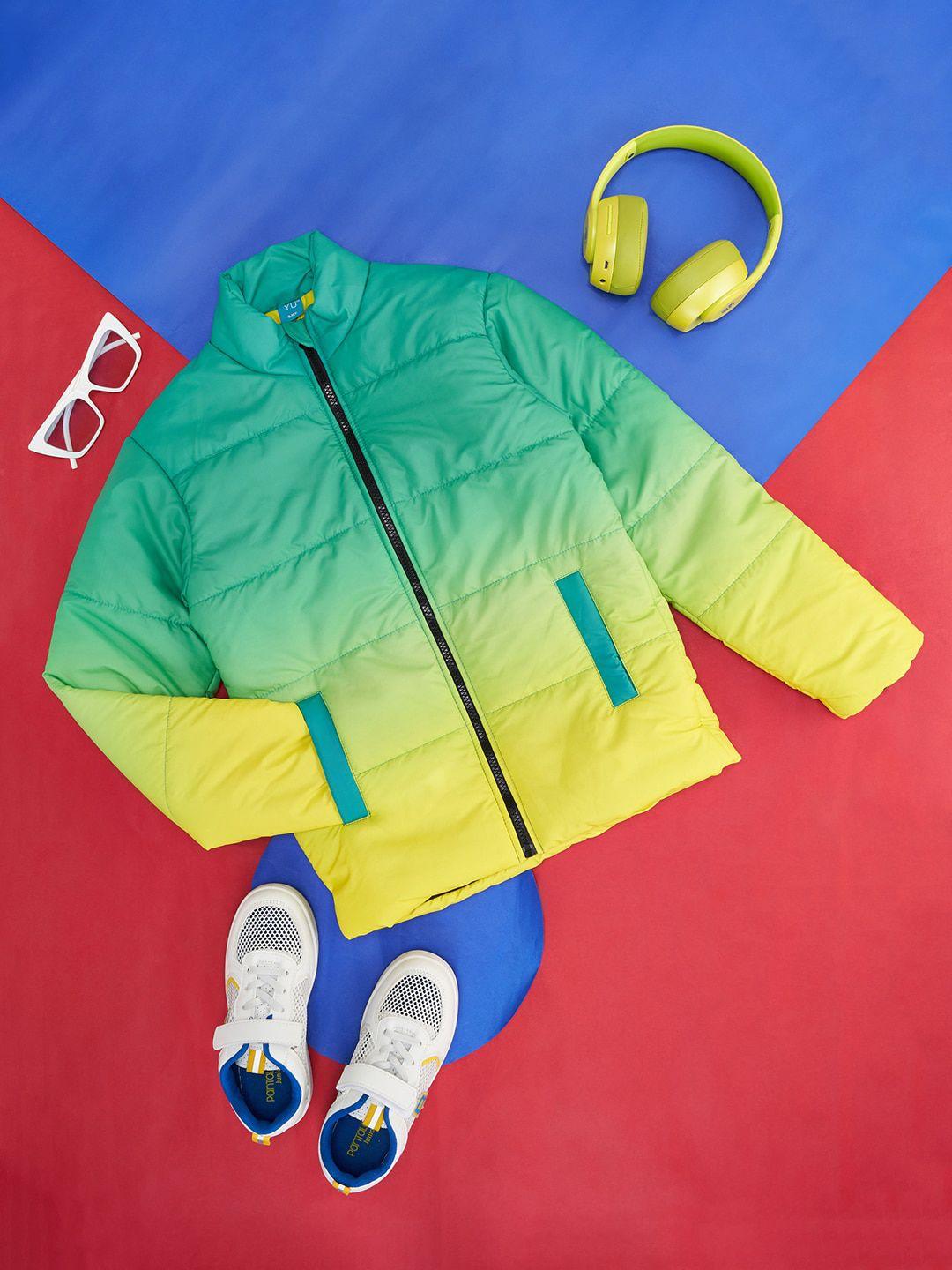 yu by pantaloons boys colourblocked puffer jacket