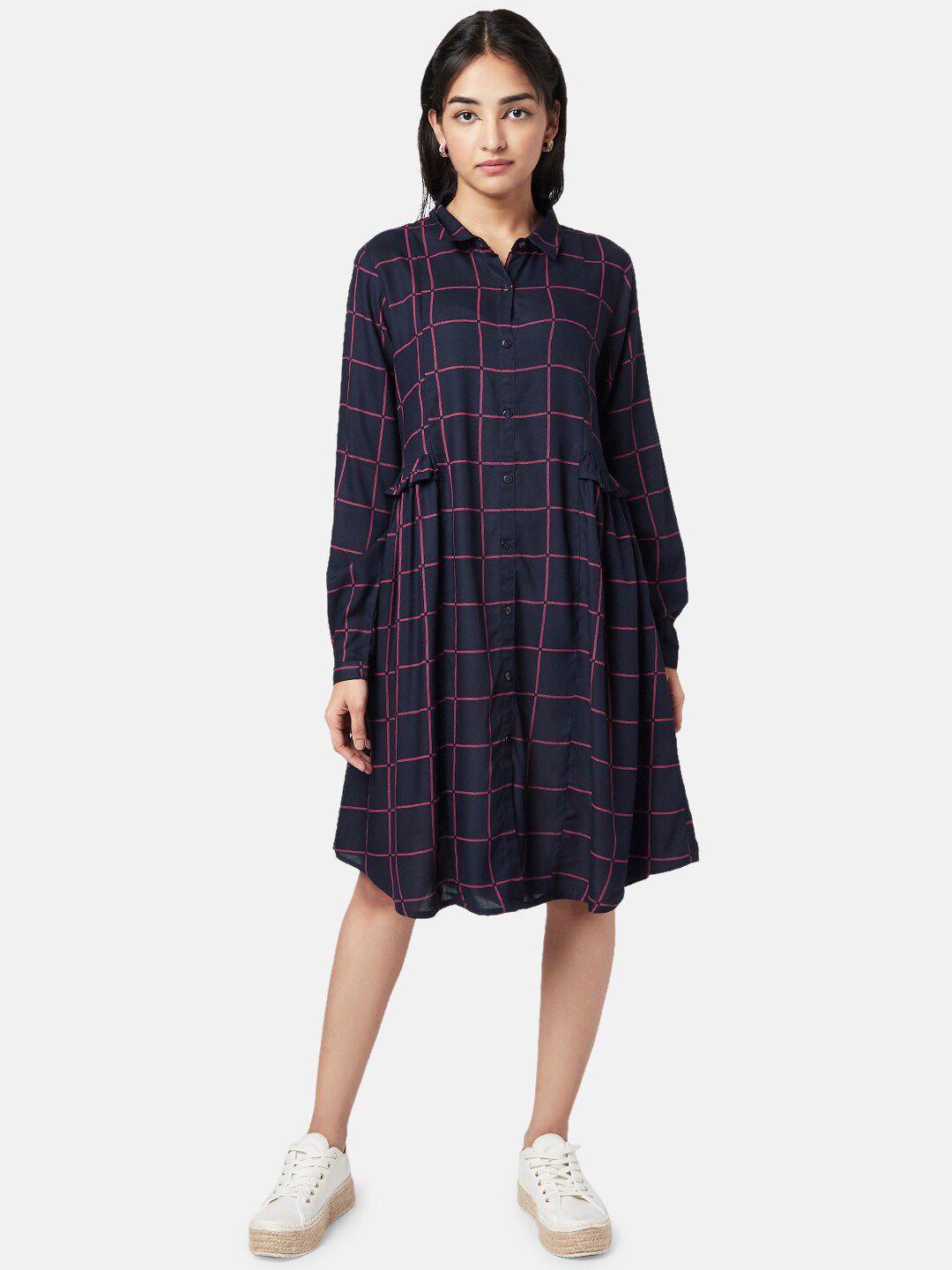 yu by pantaloons checked shirt dress