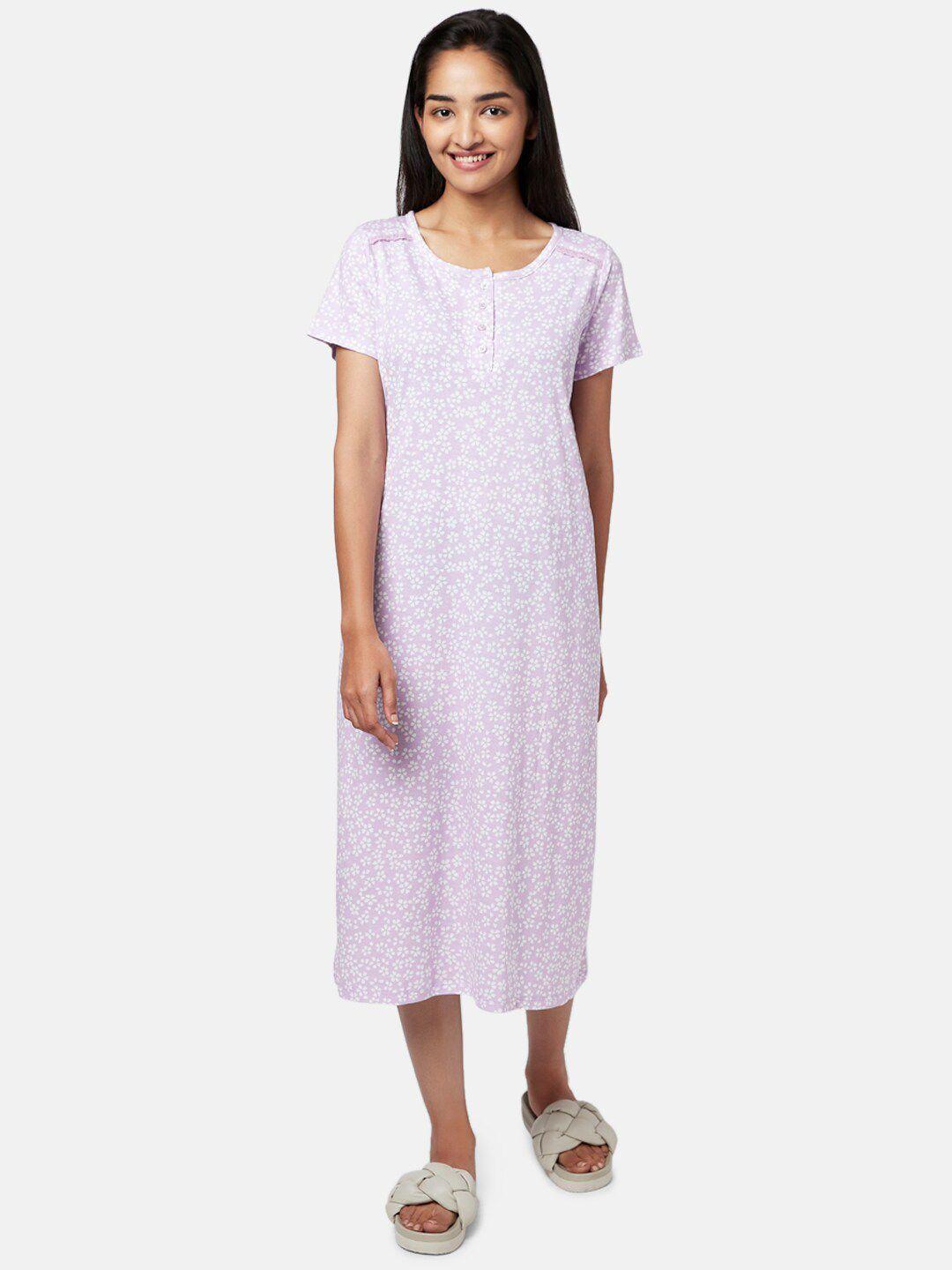 yu by pantaloons floral printed maxi nightdress